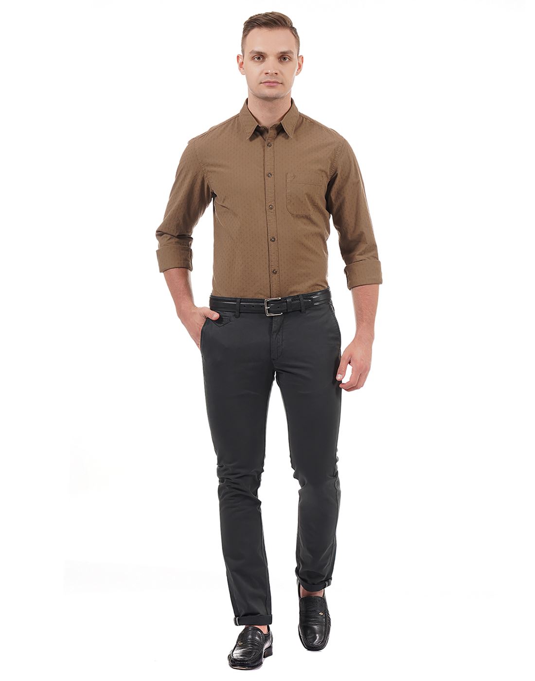 Indian Terrain Casual Wear Solid Men Trousers